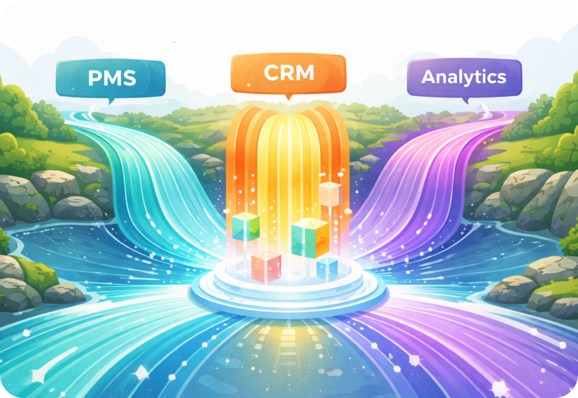 PMS, CRM, Analytics