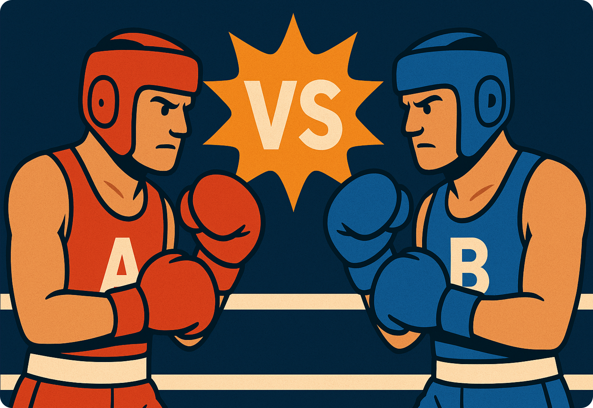 A photo of a boxing match