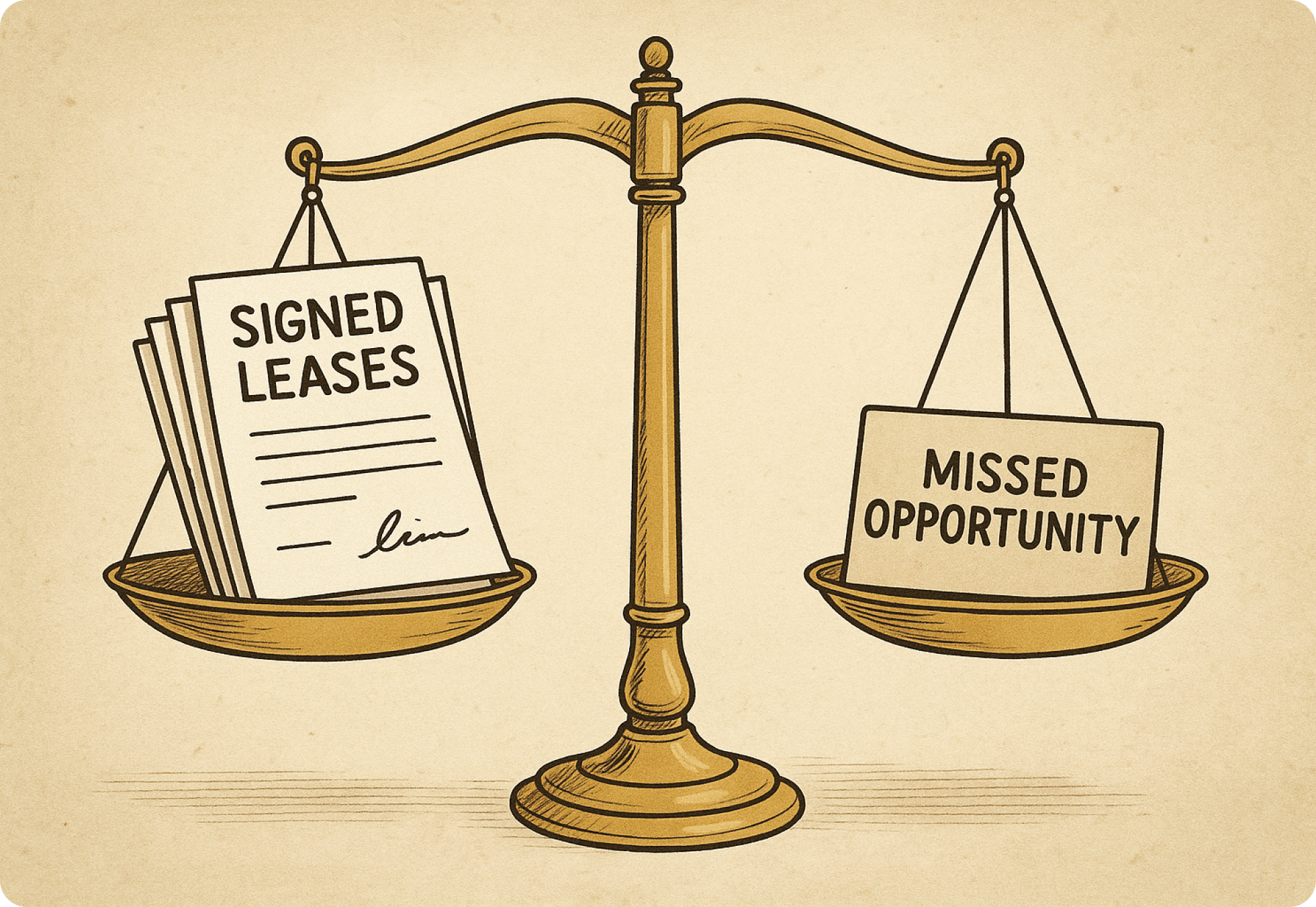 A photo of balancing signed leases