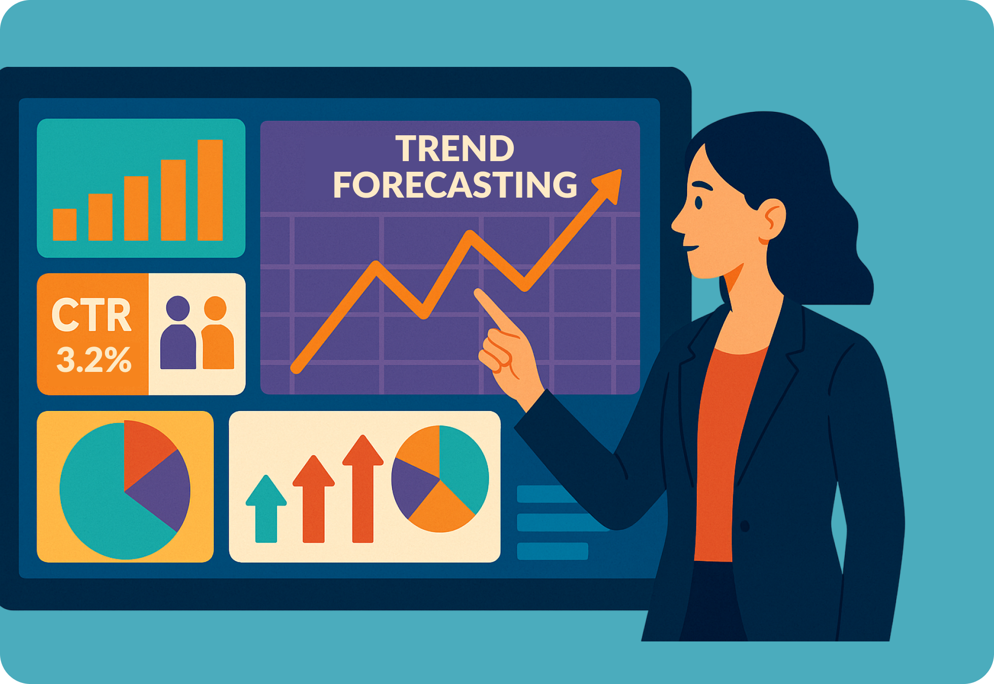 A trending forecasting image