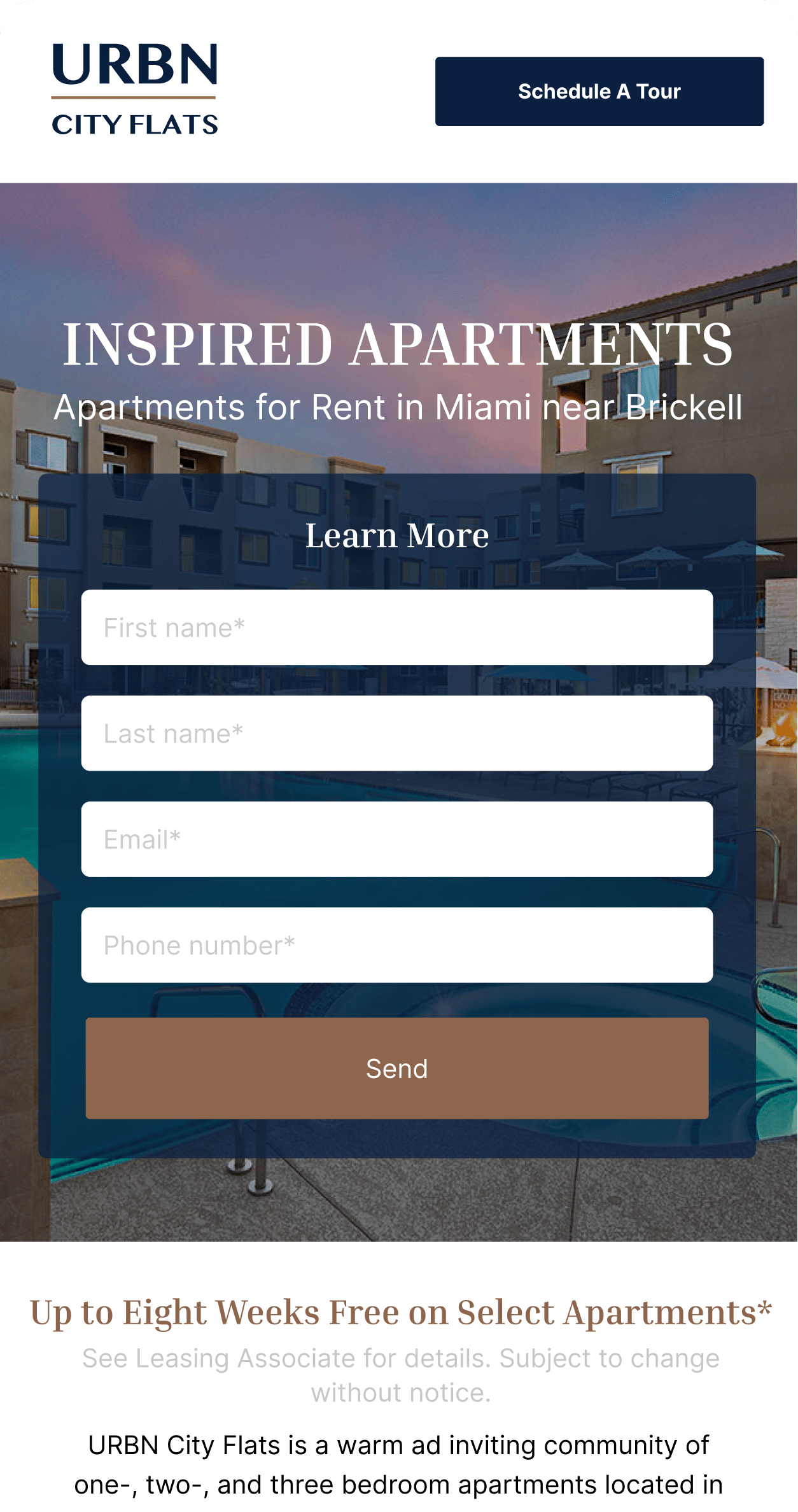 Landing Page Screenshot View